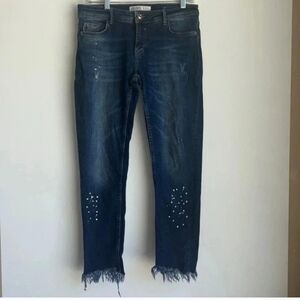 ZARA Basic Denim Jeans Sz 6, Distressed